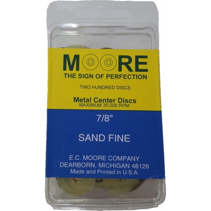 Moores PAPER Discs - SAND - FINE - 7/8" (22mm) - Pack of 200  ** LIMITED STOCK AVAILABLE ** - SUPPLY ISSUE - DENTAL ACCOUNT CUSTOMER ONLY PLEASE - We will not be able to supply non account customers.